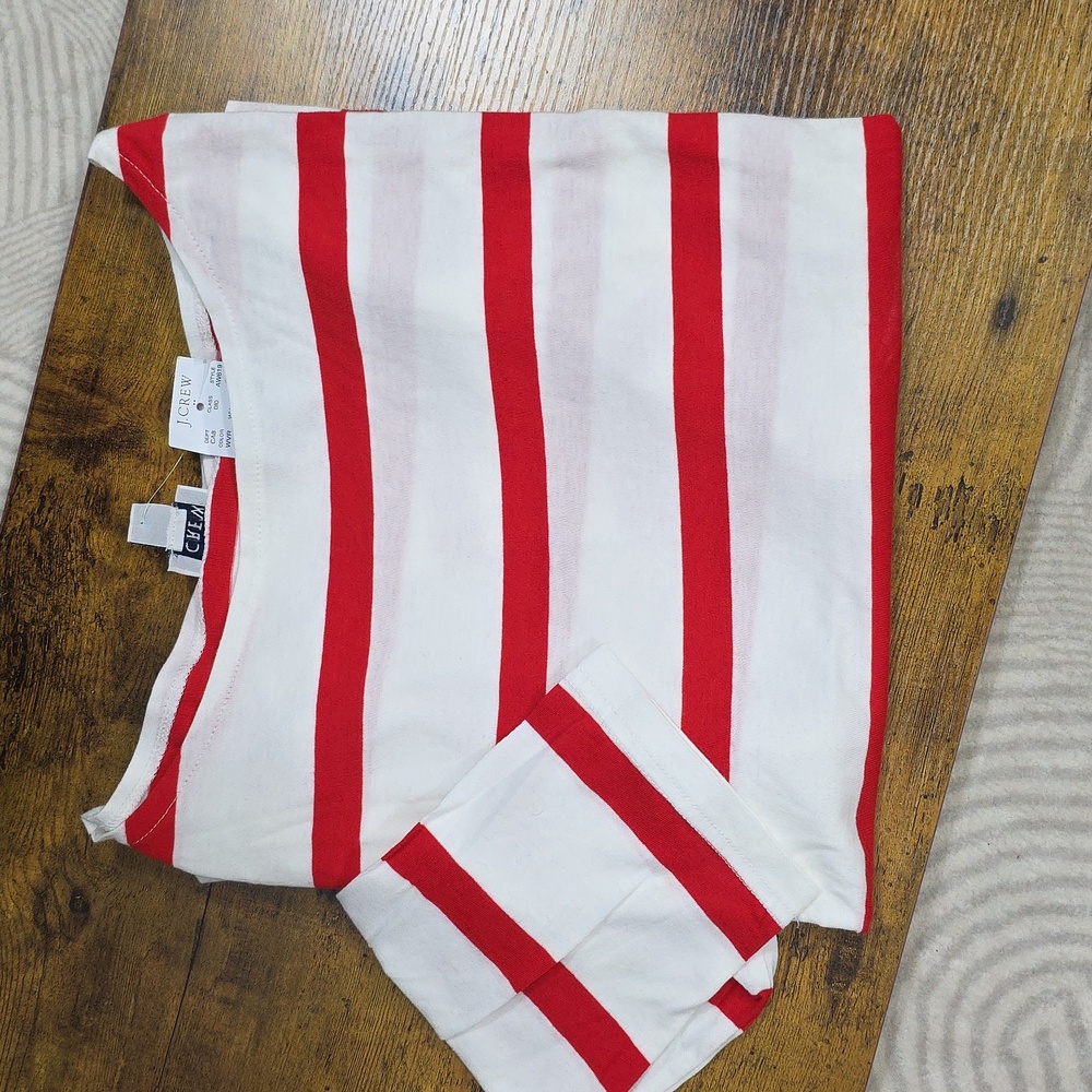 J. Crew Re-Imagined Striped Boatneck Long Sleeve Tee - Small - Picture 4 of 11